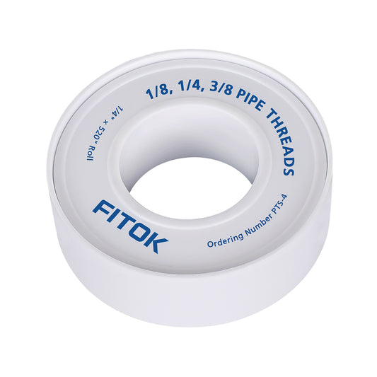 FITOK PTFE Thread Seal Tape 1/4 in. Width (Fits 1/8 in., 1/4 in., 3/8 in. Pipe Threads)