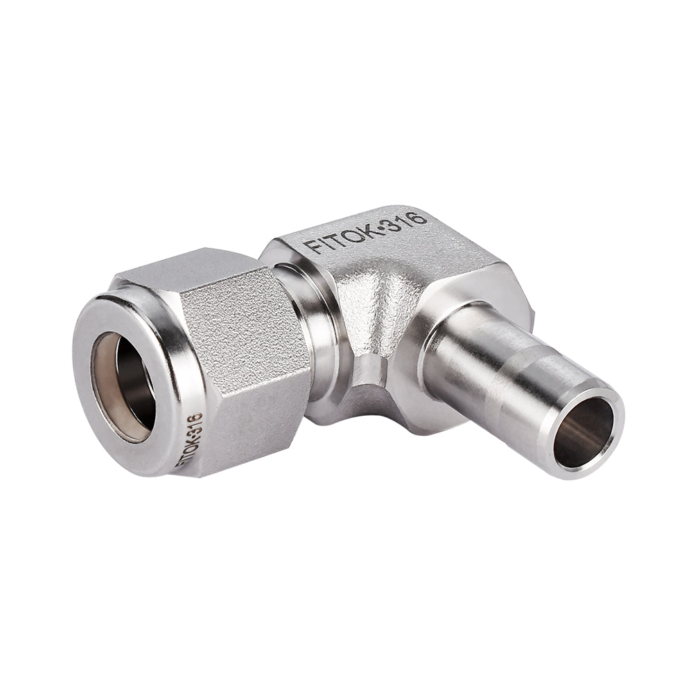 FITOK 316 Stainless Steel Tube Adapter Elbow Tube Fitting × Tube Adapter
