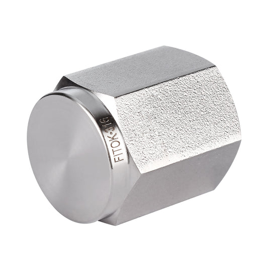 FITOK 316 Stainless Steel Pipe Fitting, Cap, Female NPT