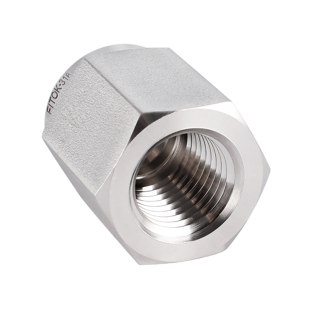 FITOK 316 Stainless Steel Pipe Fitting, Cap, Female NPT