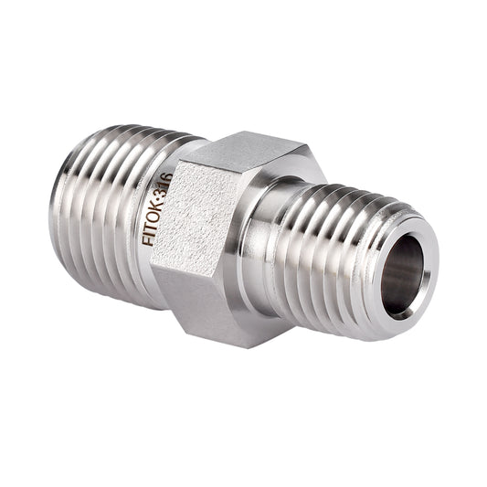FITOK 316 Stainless Steel Pipe Fitting Hex Nipple Male NPT x Male NPT