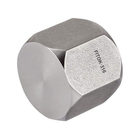 FITOK 37° Flared Tube Cap JIC Female, 316 Stainless Steel