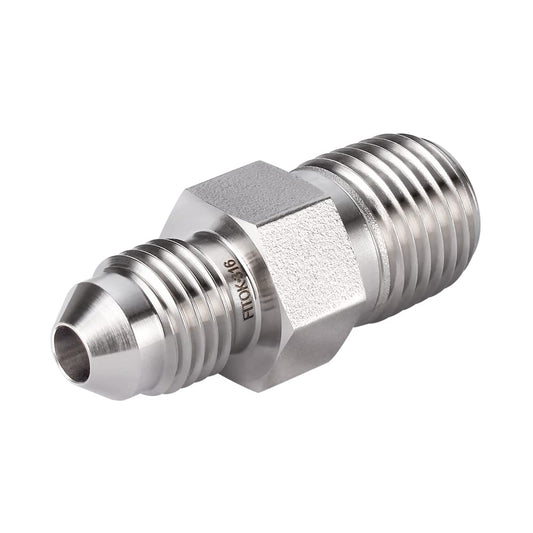 FITOK 37° Flared Tube Fitting Male JIC × Male NPT, 316 Stainless Steel