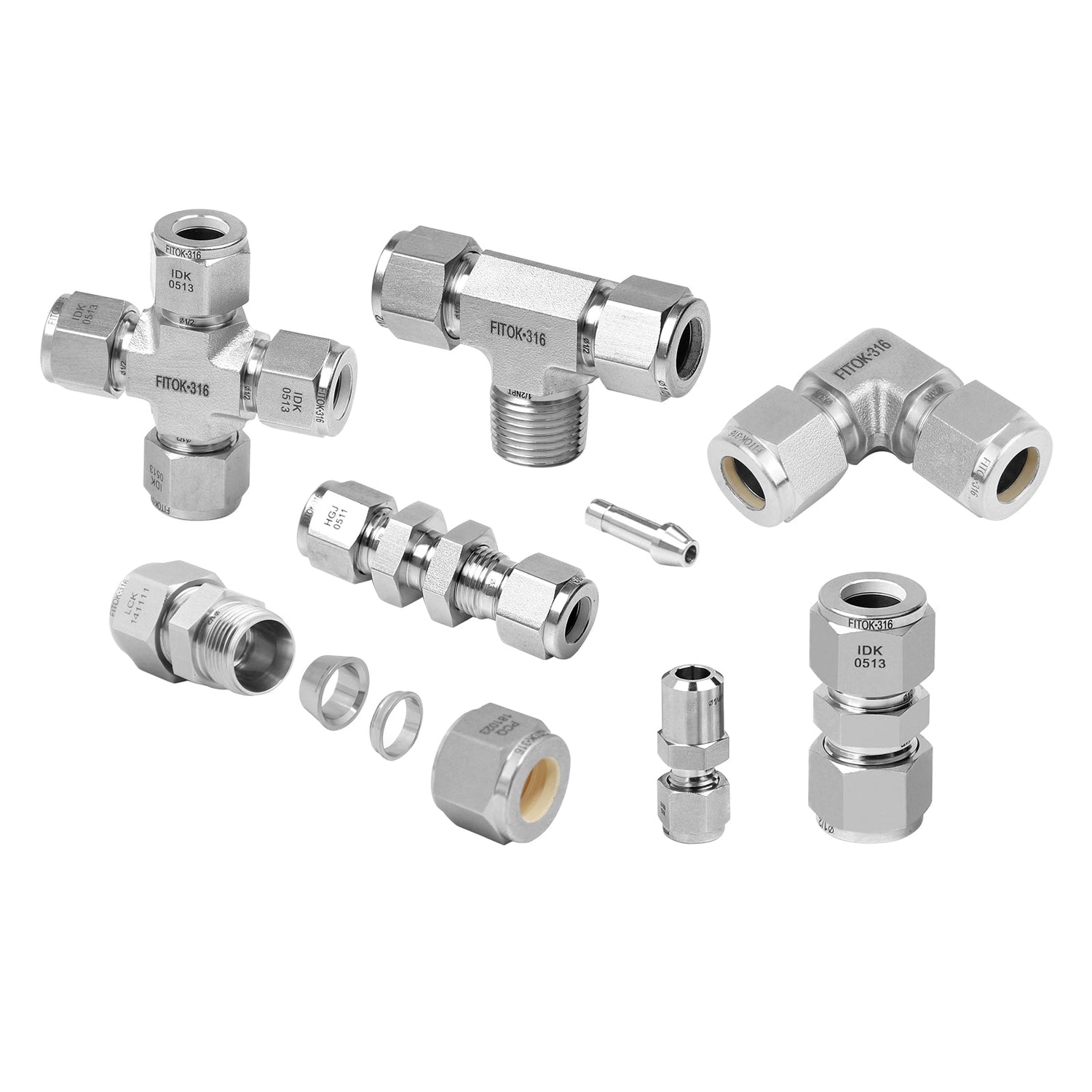 Double Ferrule Tube Fittings, 6D Series