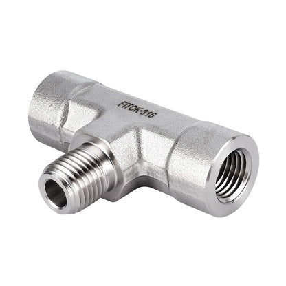 FITOK 316 Stainless Steel Pipe Fitting Male Branch Tee Female NPT x Female NPT x Male NPT