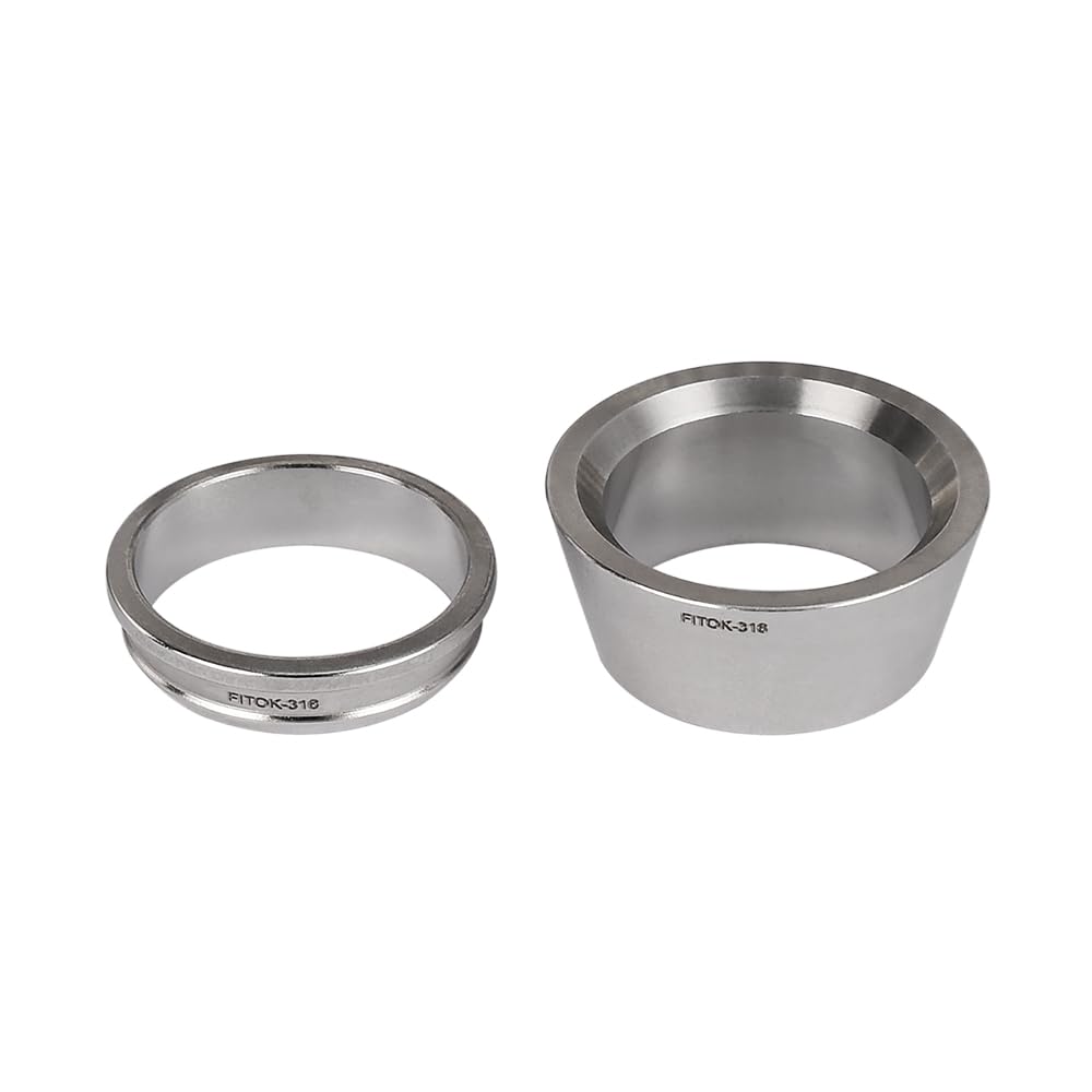 FITOK 316 Stainless Steel Compression Tube Fitting Component Sets (5-Pack Nuts / 10-Pack Ferrule Sets)