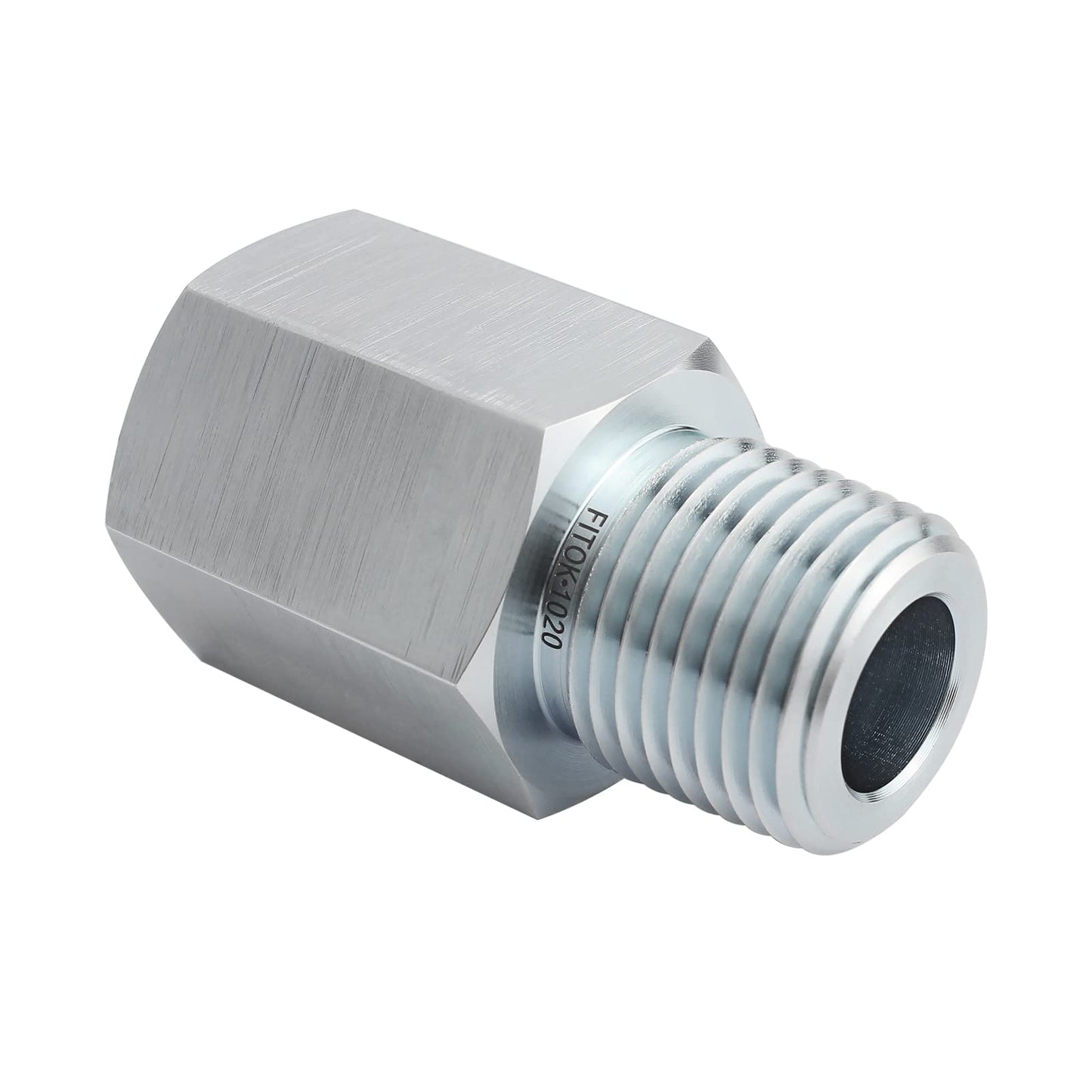 FITOK 1/2'' Female NPT × 1/2'' Male NPT Adapter Zinc Plated Carbon Steel Pipe Fitting 4900 psi