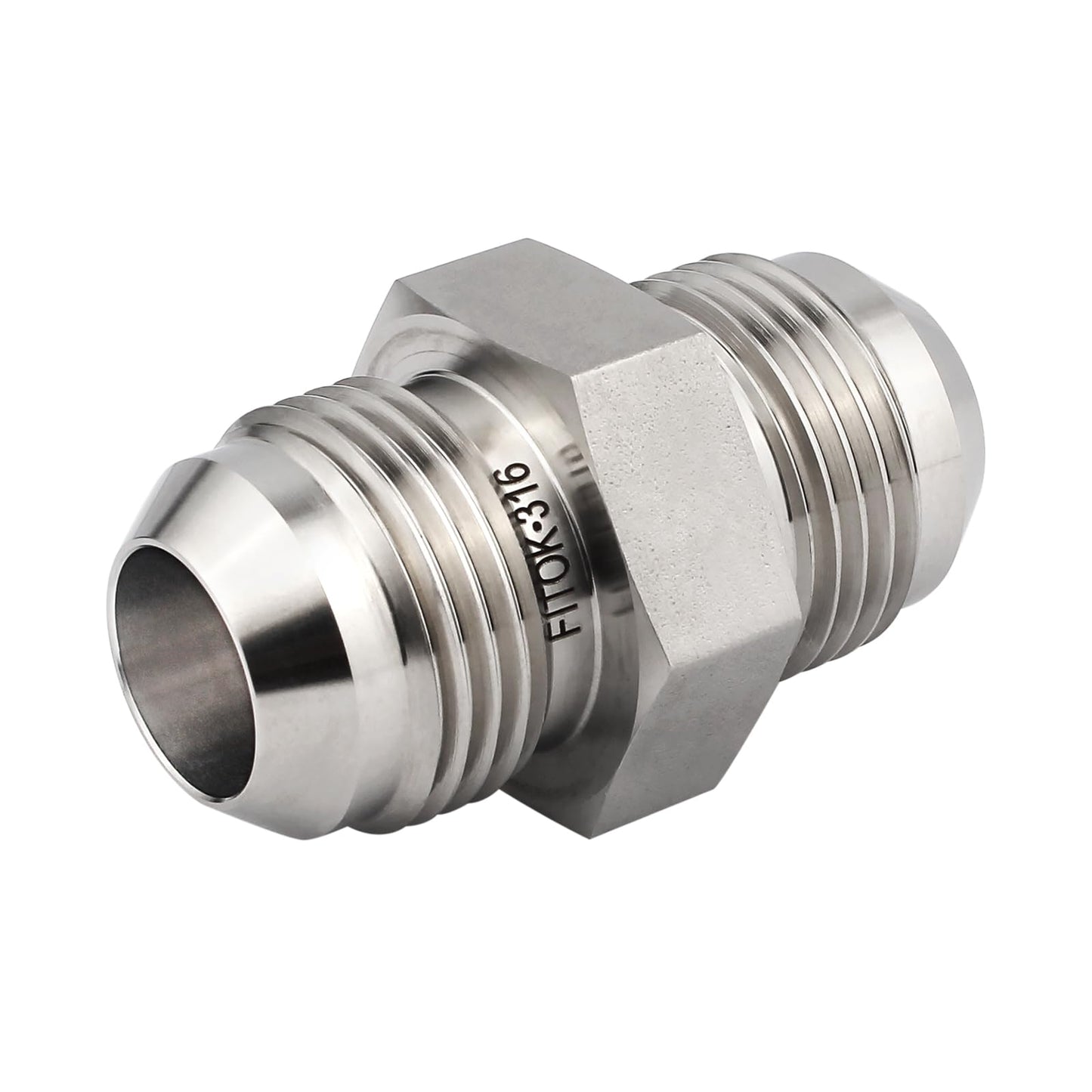 FITOK 37° Flared Tube Fitting Union Male JIC, 316 Stainless Steel