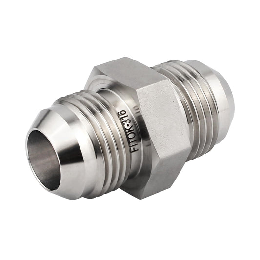 FITOK 37° Flared Tube Fitting Union Male JIC, 316 Stainless Steel