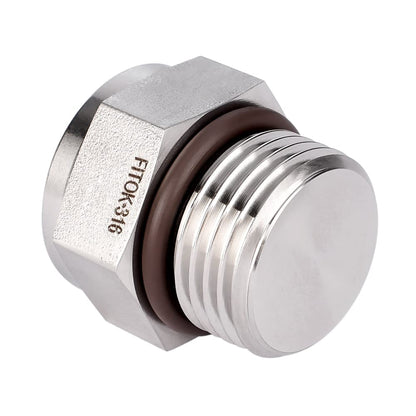 FITOK 316 Stainless Steel Pipe Fitting Hex Head Plug Male NPT