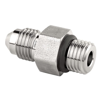 FITOK 37° Flared Tube Fitting Male JIC × Male SAE/MS Straight Thread, 316 Stainless Steel