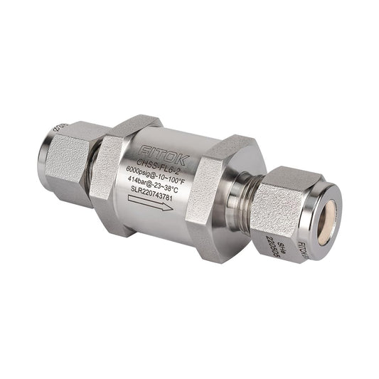 FITOK 316 Stainless Steel Poppet Check Valve Tube Fitting FKM O-Ring