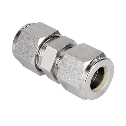 FITOK 316 Stainless Steel Compression Tube Fitting Straight Union Tube OD