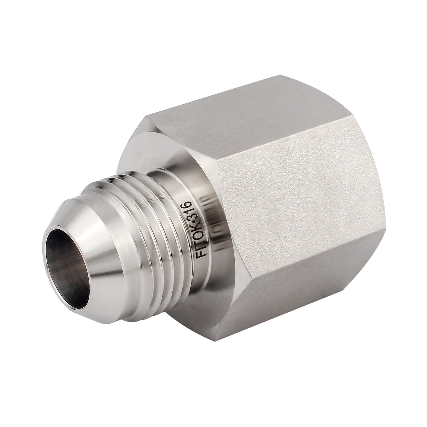 FITOK 37° Flared Tube Fitting Male JIC × Female NPT, 316 Stainless Steel