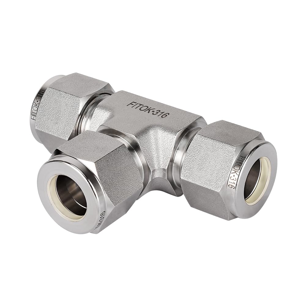 FITOK 316 Stainless Steel Compression Tube Fitting Union Tee Tube OD