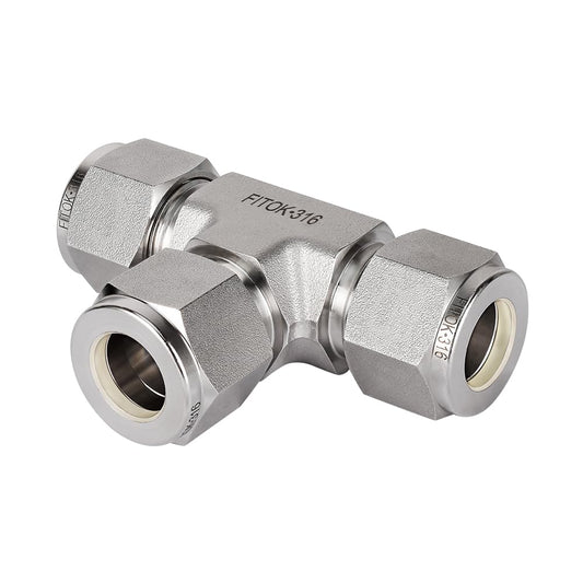 FITOK 316 Stainless Steel Compression Tube Fitting Union Tee Tube OD