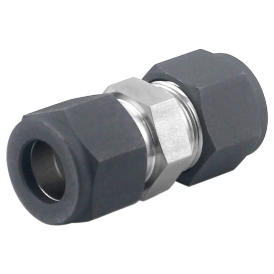 FITOK 316 Stainless Steel Single Ferrule Compression Tube Fitting Union 3/8" Tube OD, SS-U-SFL6