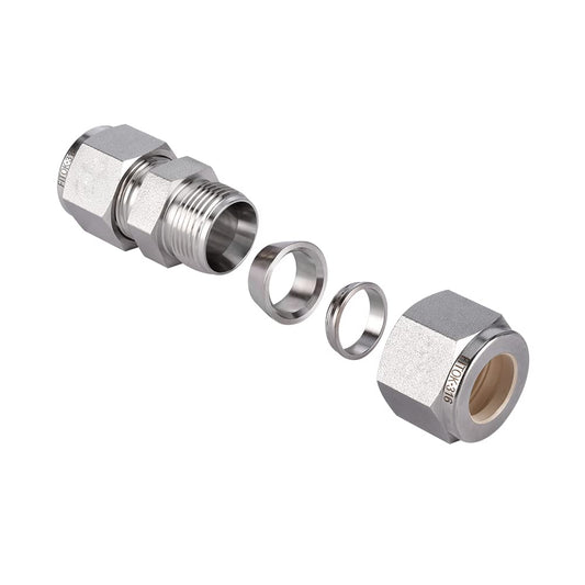 FITOK 316 Stainless Steel Compression Tube Fitting Straight Union Tube OD