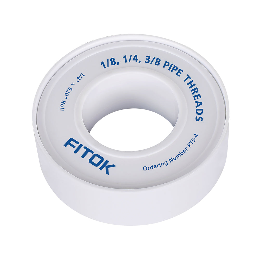 FITOK PTFE Thread Seal Tape 1/4 in. Width (Fits 1/8 in., 1/4 in., 3/8 in. Pipe Threads)