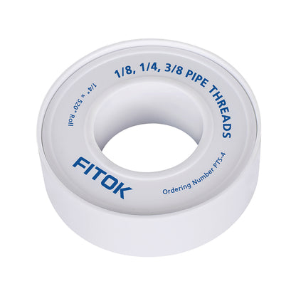 FITOK PTFE Thread Seal Tape 1/4 in. Width (Fits 1/8 in., 1/4 in., 3/8 in. Pipe Threads)