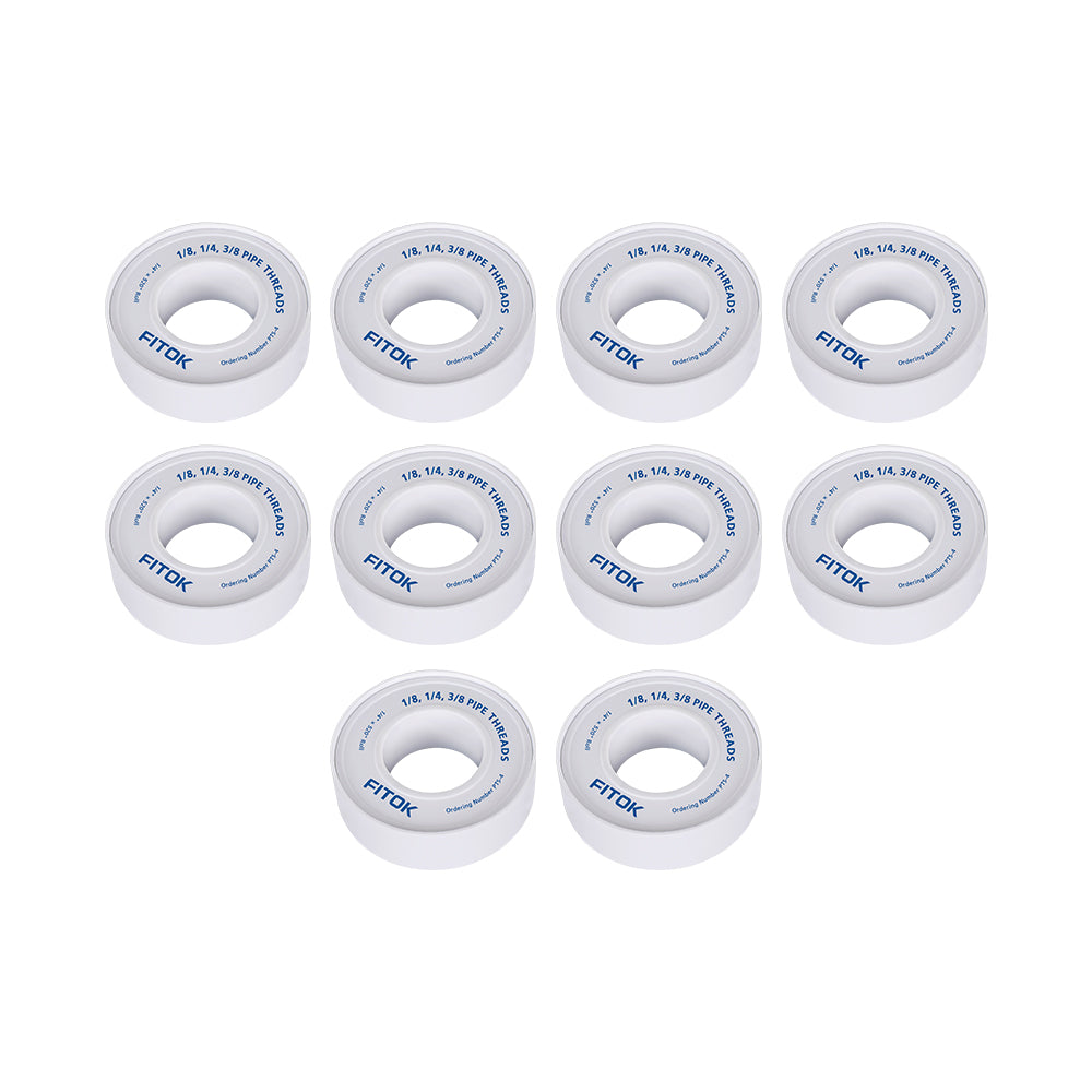 FITOK PTFE Thread Seal Tape 1/4 in. Width (Fits 1/8 in., 1/4 in., 3/8 in. Pipe Threads)
