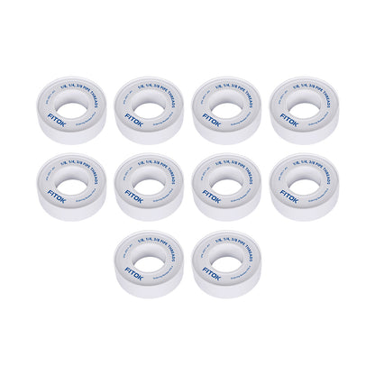 FITOK PTFE Thread Seal Tape 1/4 in. Width (Fits 1/8 in., 1/4 in., 3/8 in. Pipe Threads)
