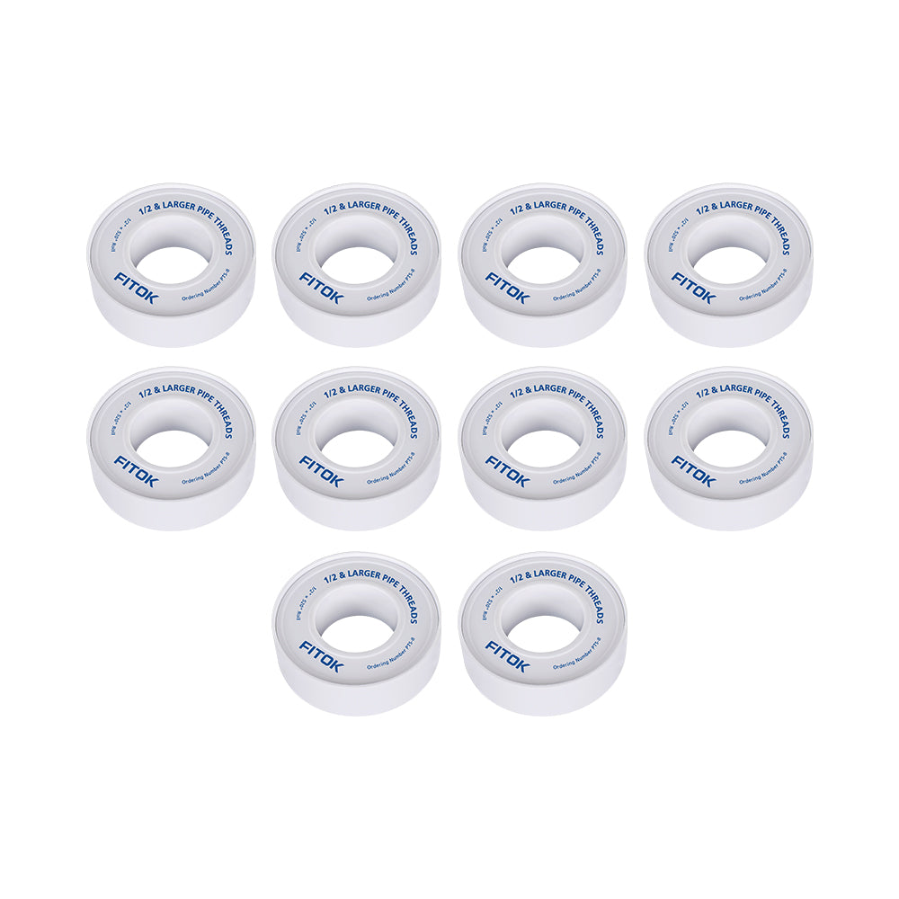 FITOK PTFE Thread Seal Tape 1/2 in. Width (Fits 1/2 in. & Larger Pipe Threads)
