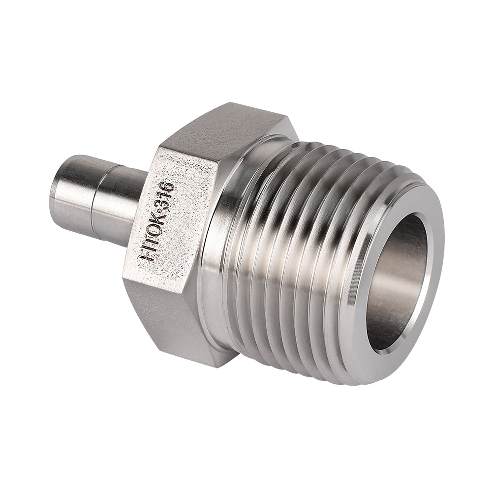 FITOK 316 Stainless Steel Tube Fitting Adapter Tube Stub x Male NPT