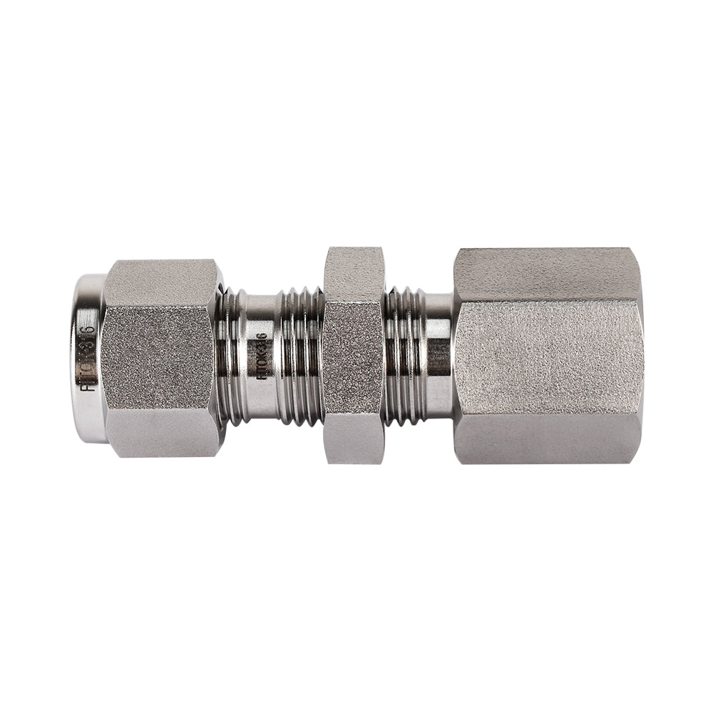 FITOK 316 Stainless Steel Bulkhead Connector Tube OD x Female NPT Compression Fitting