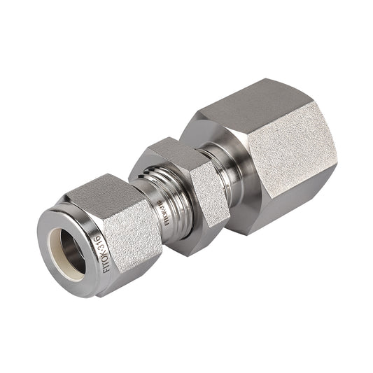FITOK 316 Stainless Steel Bulkhead Connector Tube OD x Female NPT Compression Fitting