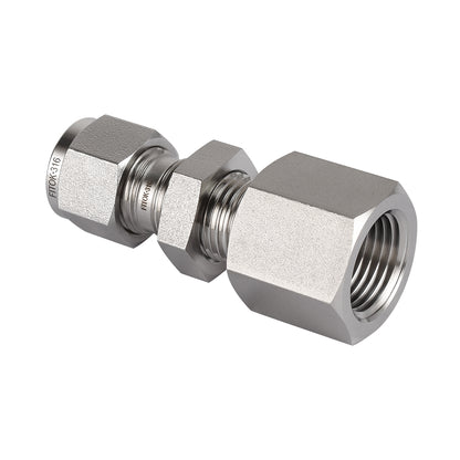 FITOK 316 Stainless Steel Bulkhead Connector Tube OD x Female NPT Compression Fitting