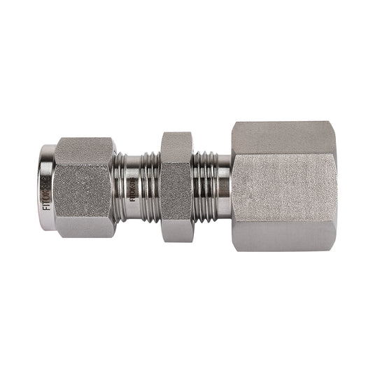 FITOK 316 Stainless Steel Bulkhead Connector Tube OD x Female NPT Compression Fitting