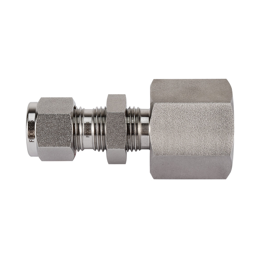 FITOK 316 Stainless Steel Bulkhead Connector Tube OD x Female NPT Compression Fitting