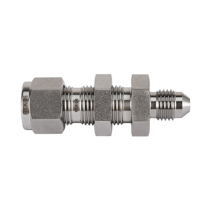 FITOK 316 Stainless Steel Bulkhead Connector Tube OD x Male JIC 37° Flare