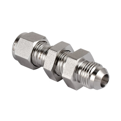 FITOK 316 Stainless Steel Bulkhead Connector Tube OD x Male JIC 37° Flare