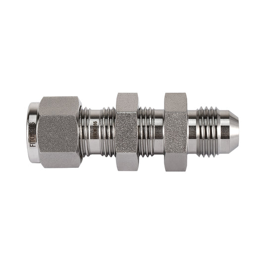 FITOK 316 Stainless Steel Bulkhead Connector Tube OD x Male JIC 37° Flare