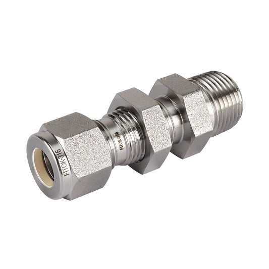 FITOK 316 Stainless Steel Bulkhead Connector Tube OD x Male NPT Compression Fitting