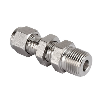 FITOK 316 Stainless Steel Bulkhead Connector Tube OD x Male NPT Compression Fitting
