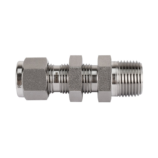 FITOK 316 Stainless Steel Bulkhead Connector Tube OD x Male NPT Compression Fitting