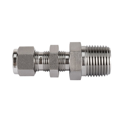 FITOK 316 Stainless Steel Bulkhead Connector Tube OD x Male NPT Compression Fitting