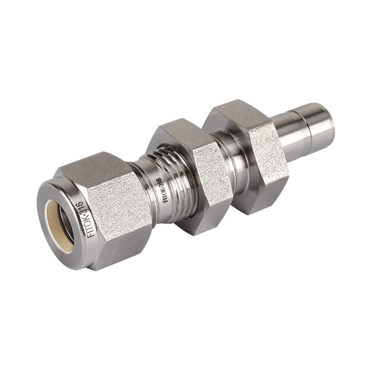 FITOK 316 Stainless Steel Bulkhead Reducer Tube OD x Tube Stub Compression Fitting