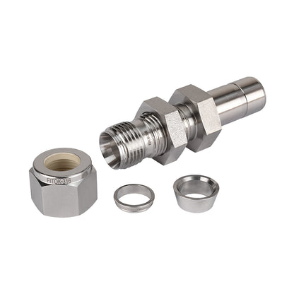 FITOK 316 Stainless Steel Bulkhead Reducer Tube OD x Tube Stub Compression Fitting