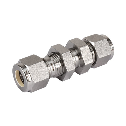 FITOK 316 Stainless Steel Bulkhead Union Tube OD x Tube OD Compression Fitting