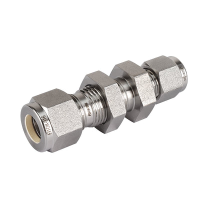 FITOK 316 Stainless Steel Bulkhead Union Tube OD x Tube OD Compression Fitting