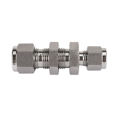 FITOK 316 Stainless Steel Bulkhead Union Tube OD x Tube OD Compression Fitting