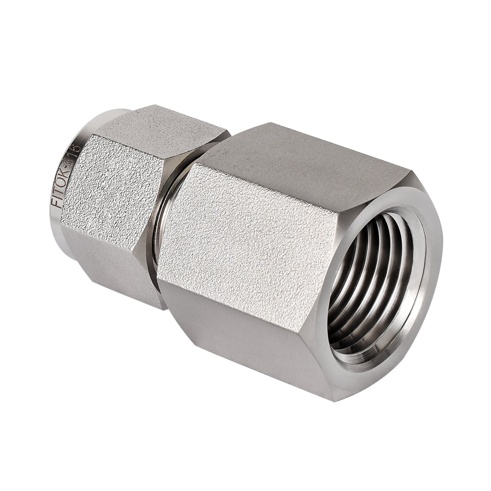 FITOK 316 Stainless Steel Compression Tube Fitting Female Connector Tube OD x Female NPT