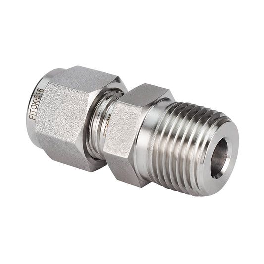 FITOK 316 Stainless Steel Compression Tube Fitting Male Connector Tube OD x Male NPT