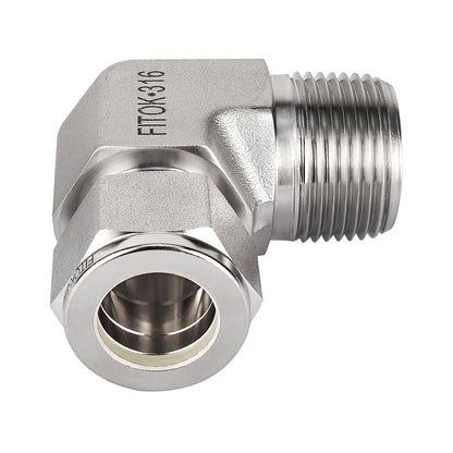 FITOK 316 Stainless Steel Compression Tube Fitting Male Elbow Tube OD x Male NPT