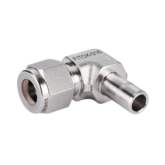 FITOK 316 Stainless Steel Tube Adapter Elbow Tube Fitting × Tube Adapter