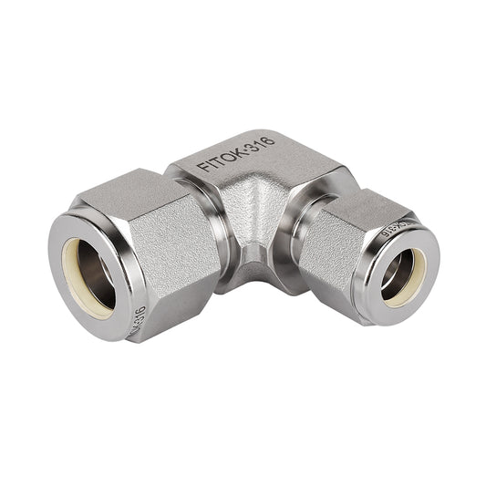 FITOK 316 Stainless Steel Compression Tube Fitting Reducing Union Elbow x Tube OD